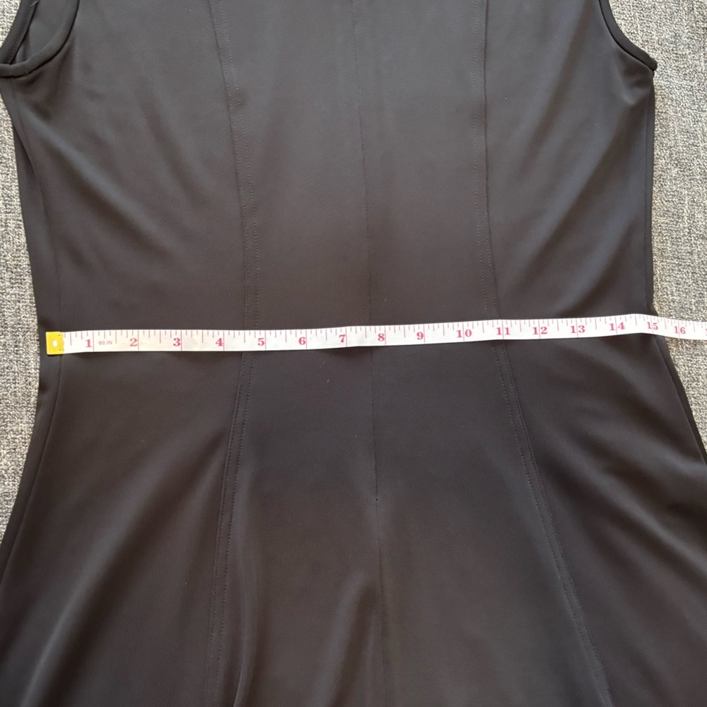 NOMIA NYC Designer Sz 12 Seamed Flared Maxi Dress in Black new without tag - Picture 14 of 16